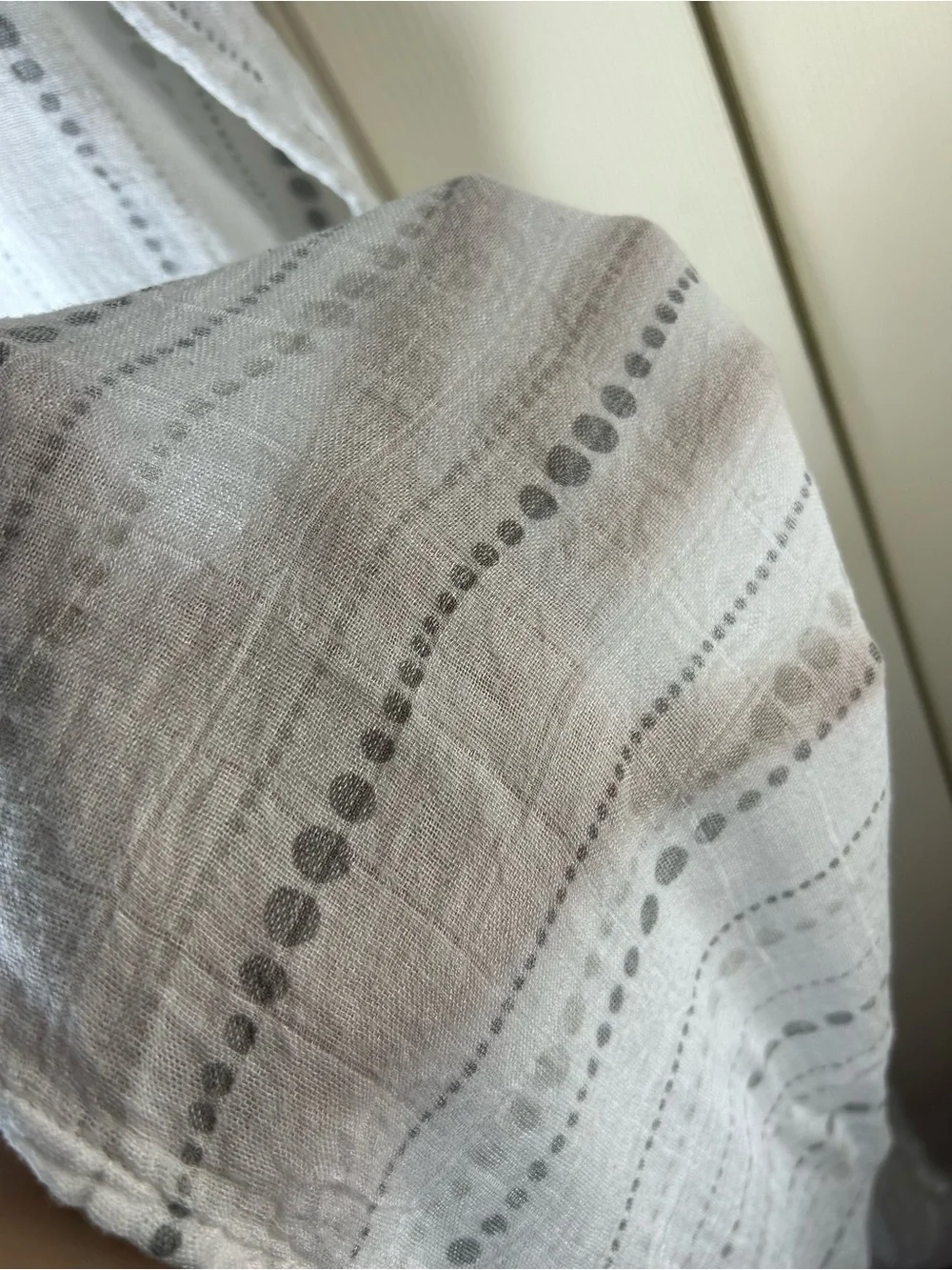 Aden + Anais Tranquility Beads Gray Polka Dot Baby Swaddle Blanket Bamboo Rayon
